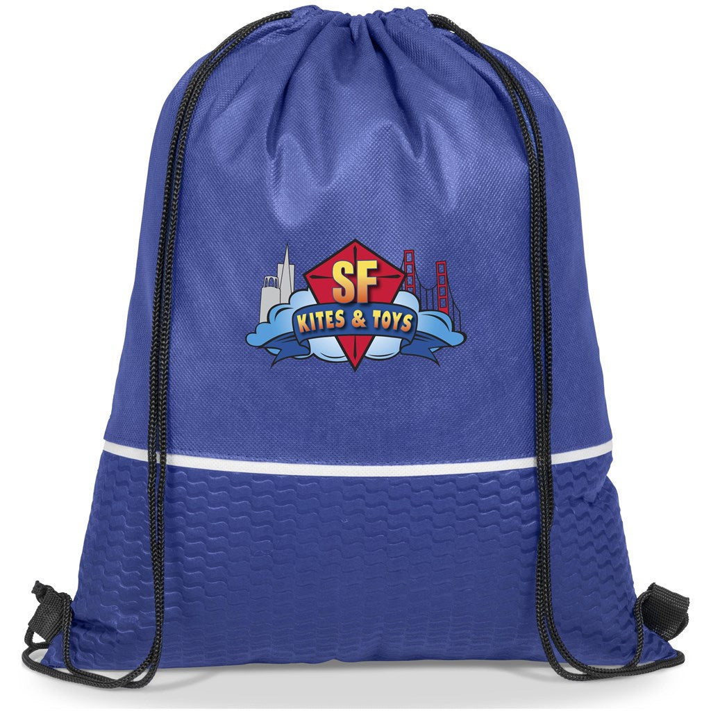 Altitude Brighton Non-Woven Drawstring Bag in Blue — Print Fast Express