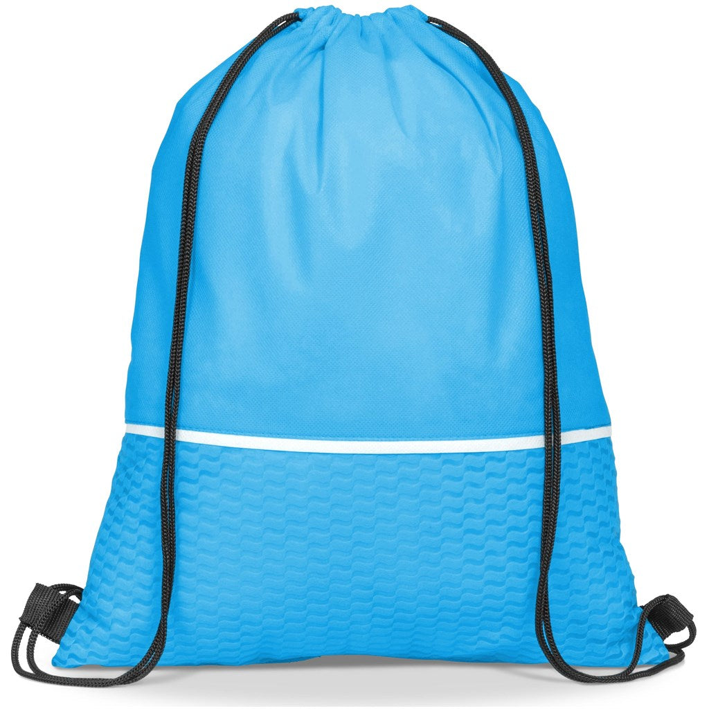 Altitude Brighton Non-Woven Drawstring Bag in Cyan - Print Fast Express