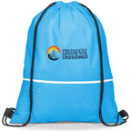 Altitude Brighton Non-Woven Drawstring Bag in Cyan — Print Fast Express