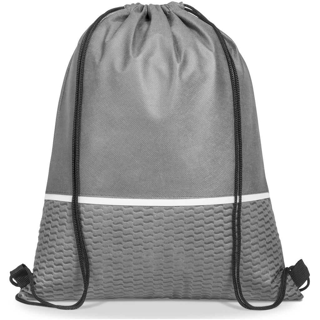 Altitude Brighton Non-Woven Drawstring Bag in Grey - Print Fast Express