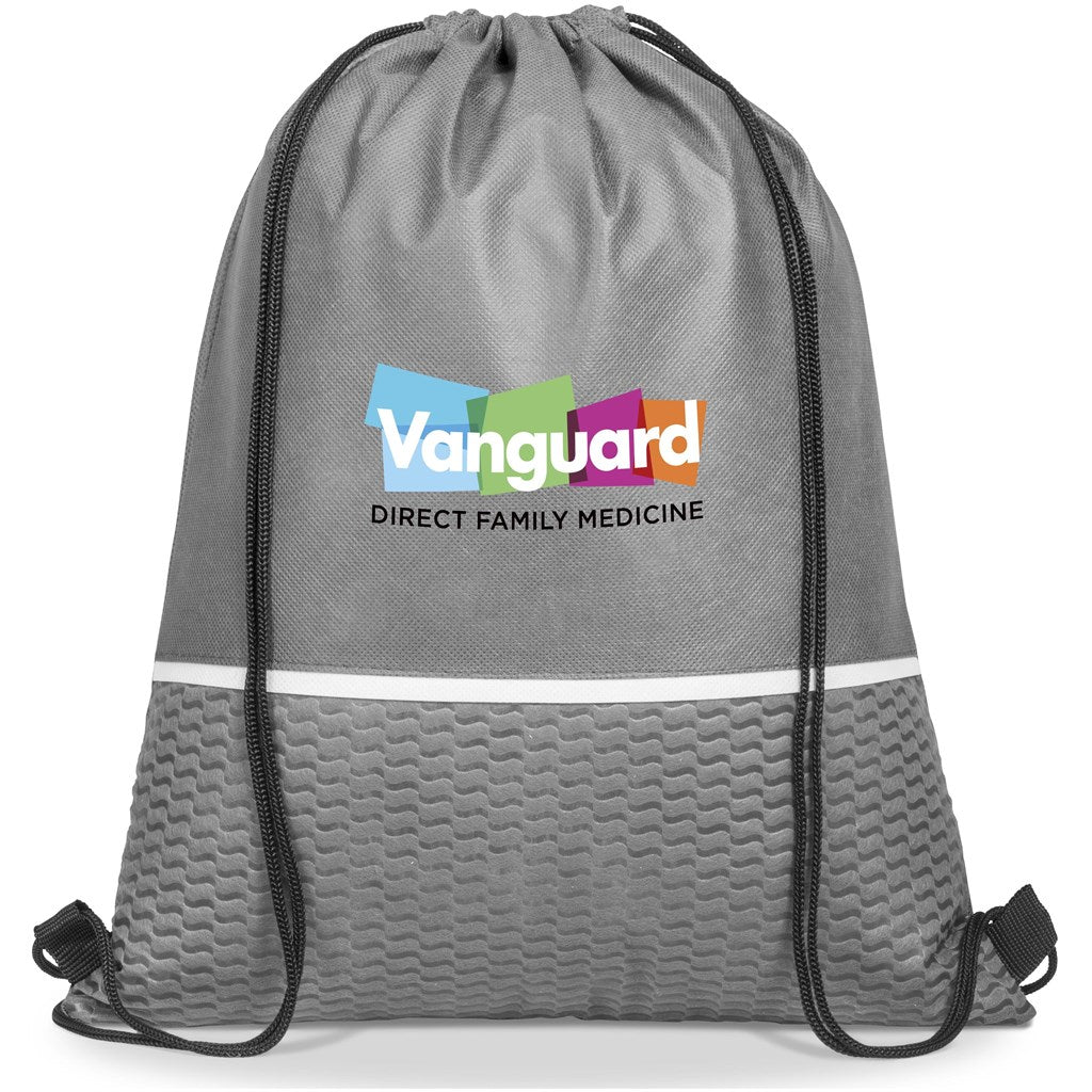Altitude Brighton Non-Woven Drawstring Bag in Grey — Print Fast Express