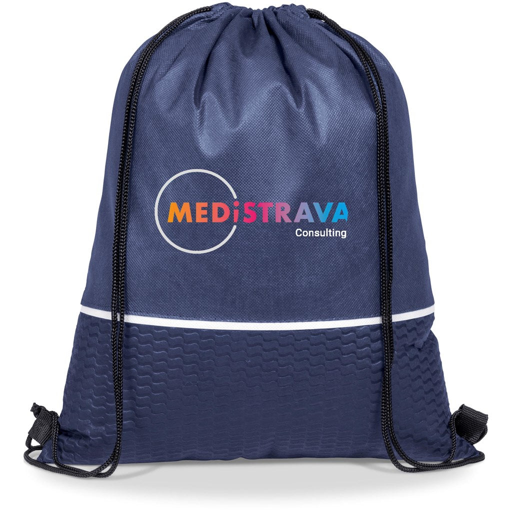 Altitude Brighton Non-Woven Drawstring Bag in Navy — Print Fast Express
