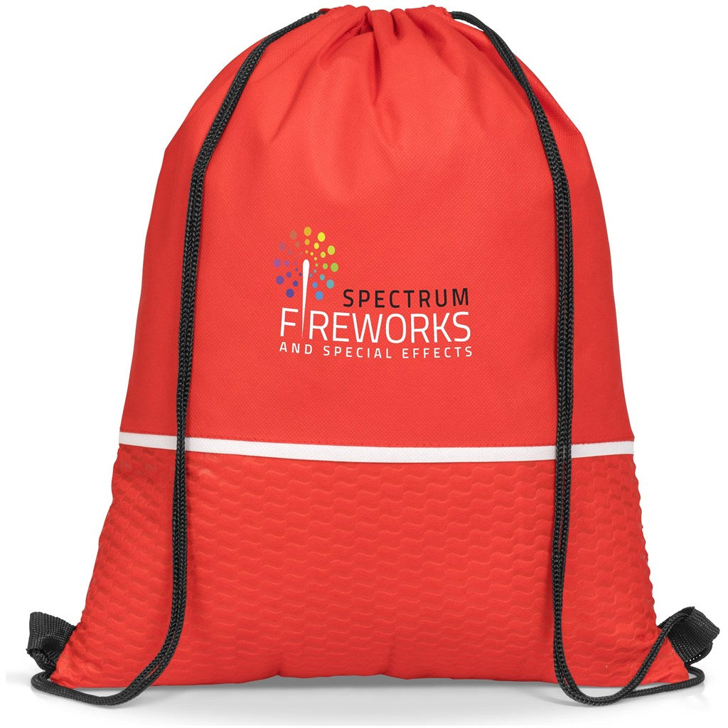 Altitude Brighton Non-Woven Drawstring Bag in Red — Print Fast Express