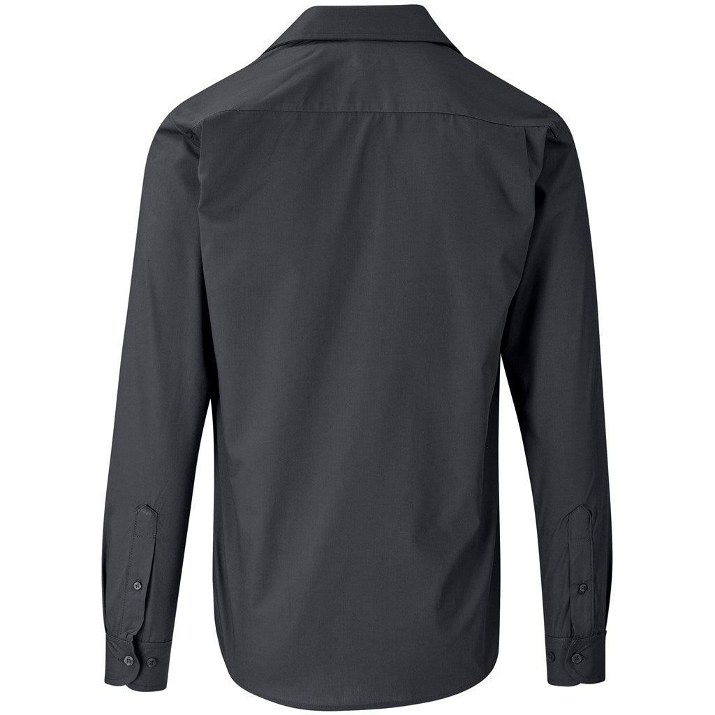 Mens Long Sleeve Kensington Shirt in Grey - Print Fast Express