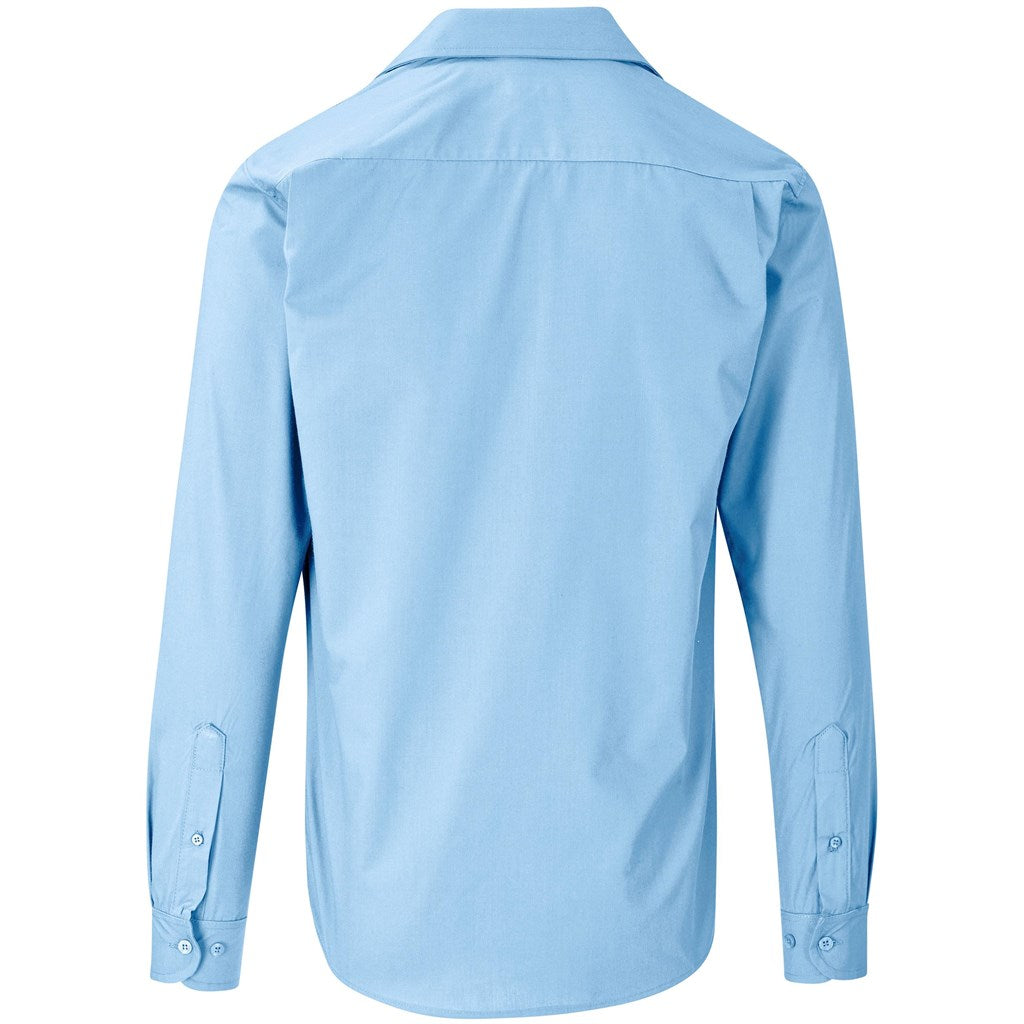 Mens Long Sleeve Kensington Shirt in Light Blue - Print Fast Express