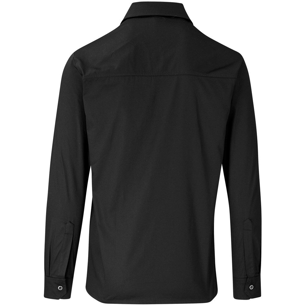 Mens Long Sleeve Wildstone Shirt in Black - Print Fast Express