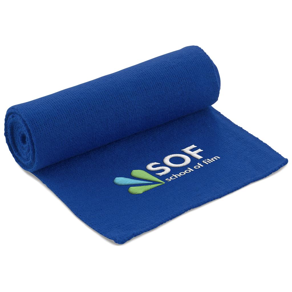 Team Acrylic Scarf in Blue — Print Fast Express