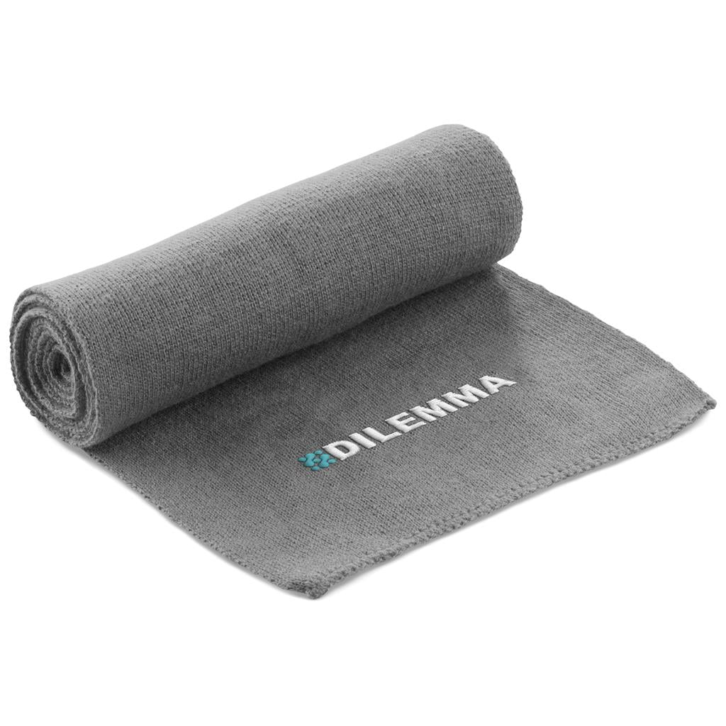 Team Acrylic Scarf in Grey — Print Fast Express