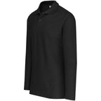 Mens Long Sleeve Elemental Golf Shirt in Black - Print Fast Express