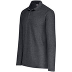Mens Long Sleeve Elemental Golf Shirt in Grey - Print Fast Express