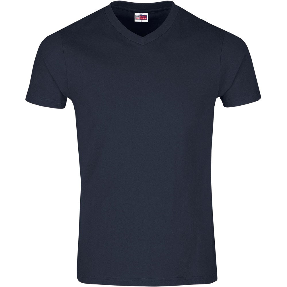 Mens Super Club 165 V-Neck T-Shirt in Navy — Print Fast Express