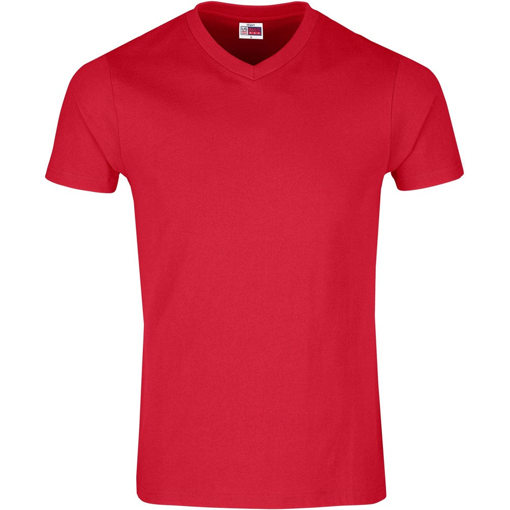Mens Super Club 165 V-Neck T-Shirt in Red — Print Fast Express