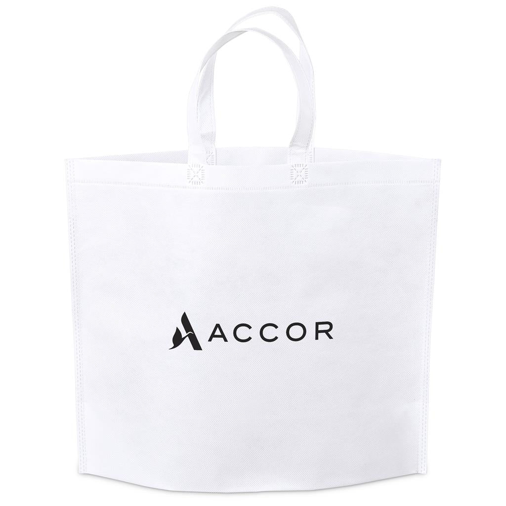 Altitude Yorkdale Non-Woven Shopper in Solid White — Print Fast Express