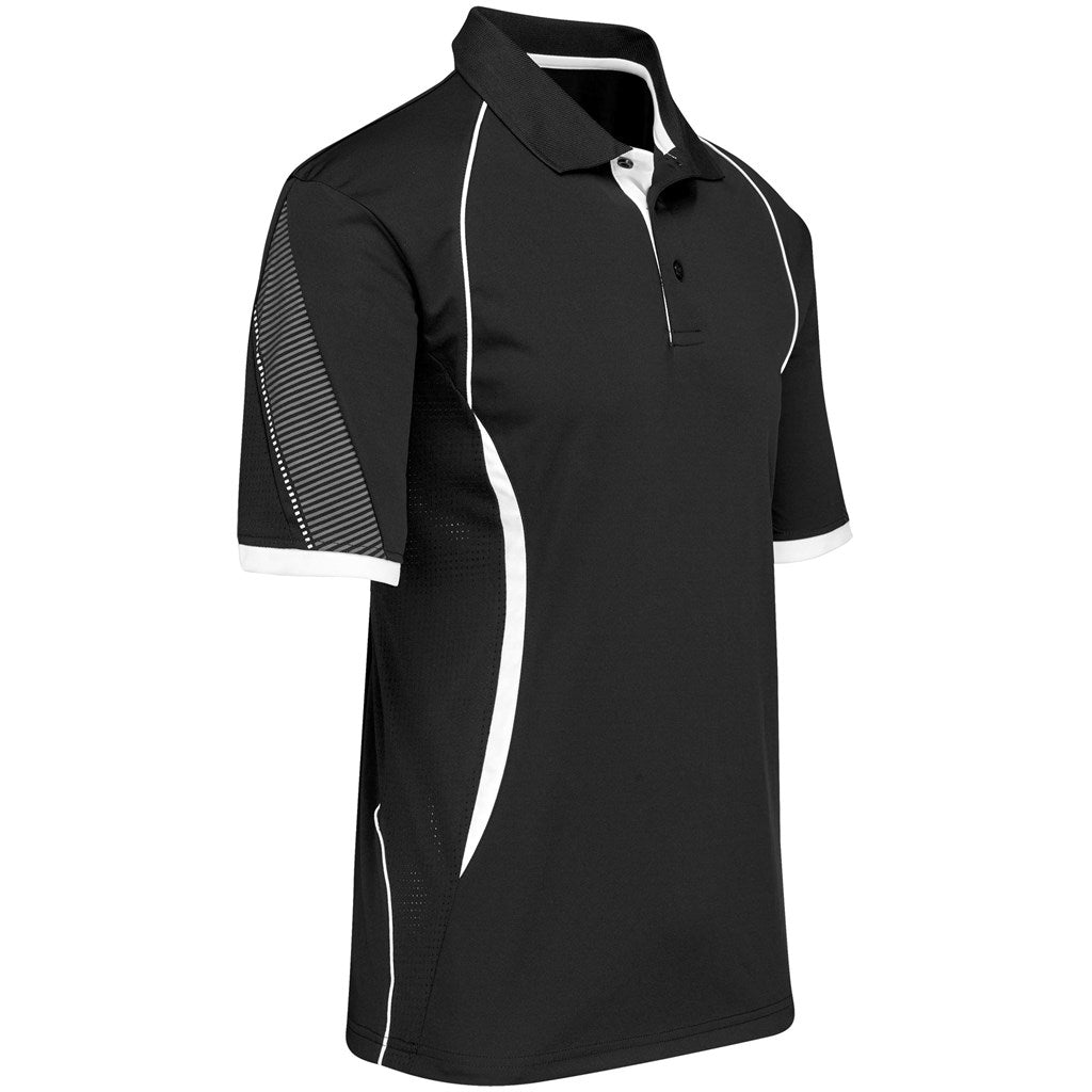 Mens Razor Golf Shirt in Black - Print Fast Express