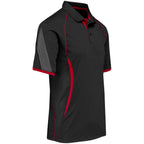Mens Razor Golf Shirt in Black Red - Print Fast Express