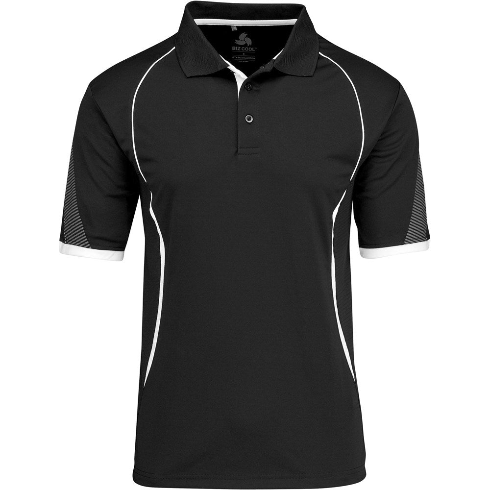 Mens Razor Golf Shirt in Black — Print Fast Express