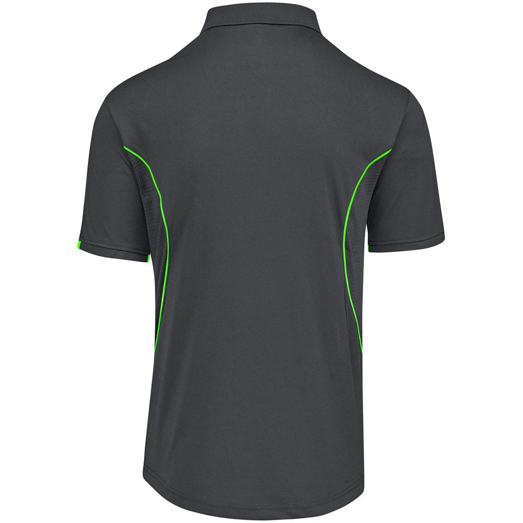 Mens Razor Golf Shirt in Grey Lime - Print Fast Express