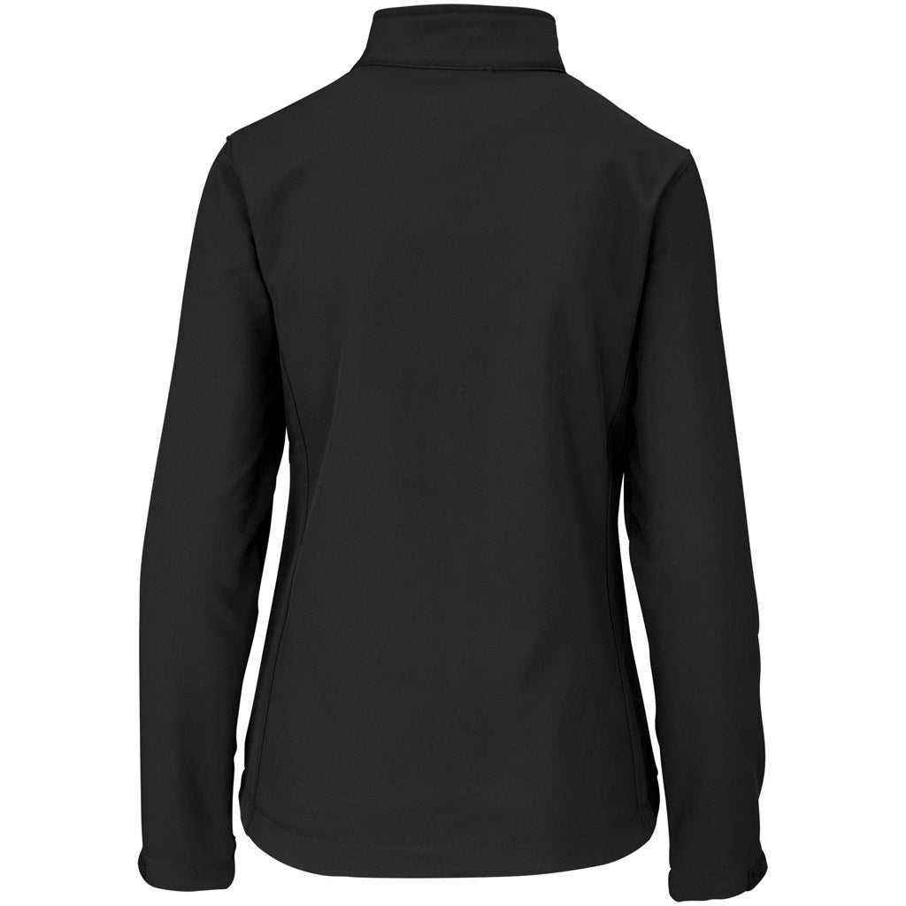 Ladies Pinnacle Softshell Jacket in Black - Print Fast Express