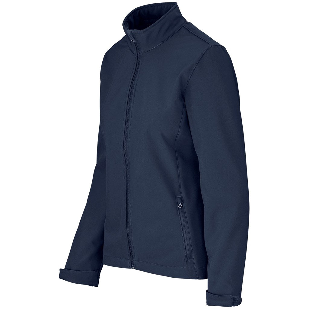 Ladies Pinnacle Softshell Jacket in Navy - Print Fast Express