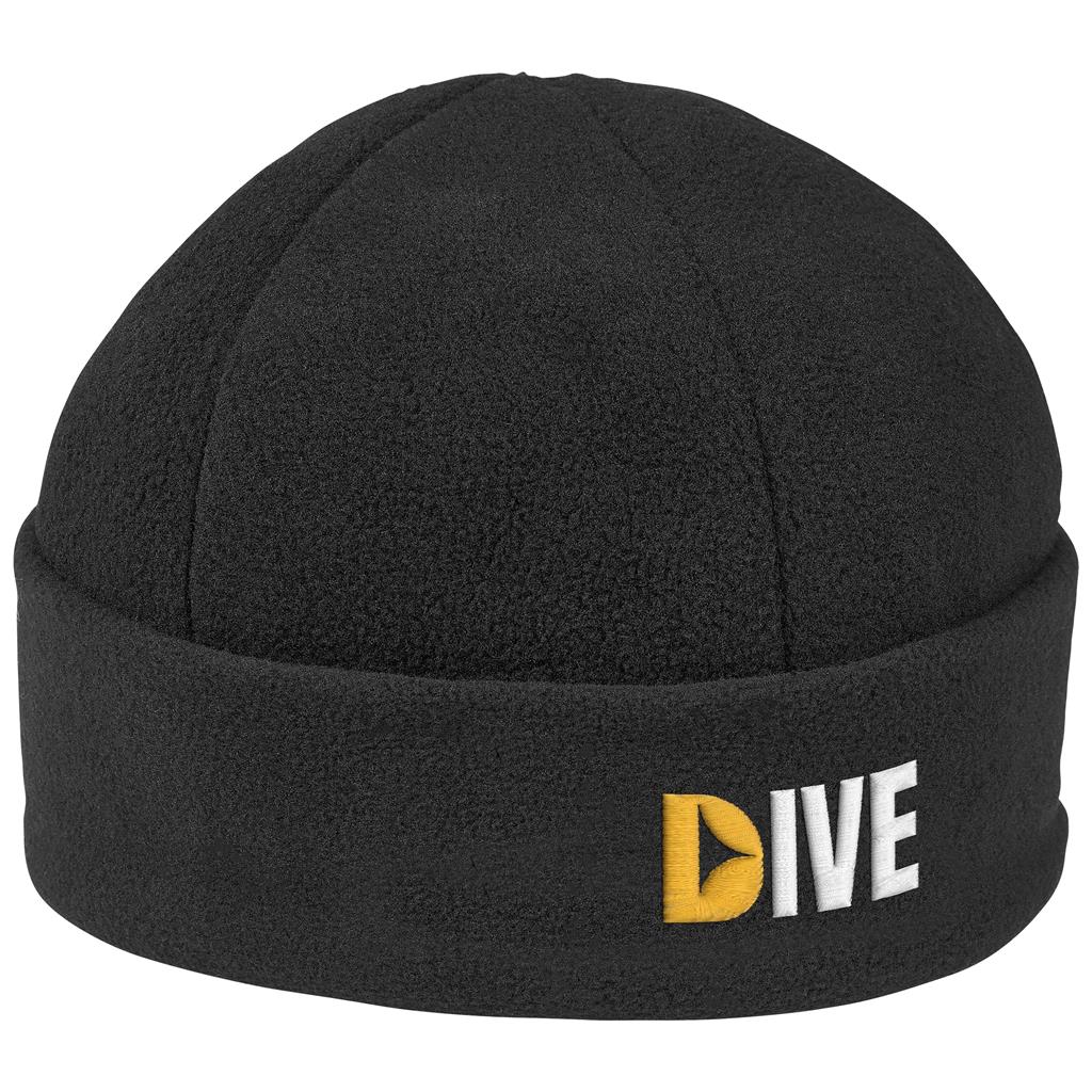 Alaska Brushed Fleece Beanie in Black — Print Fast Express