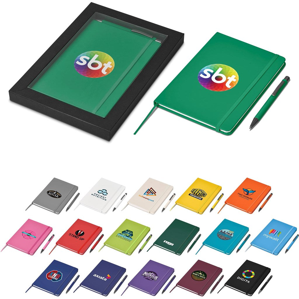 Viola Notebook & Pen Set custom branded with your logo by Print Fast Express