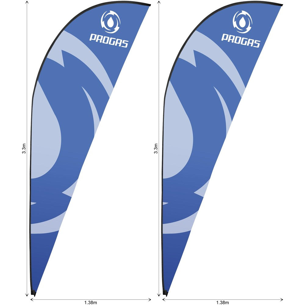 Legend 3m Sublimated Sharkfin Flying Banner Skin - Set Of 2 (Excludes Hardware) - Print Fast Express