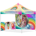 Coated Steel Sublimated Gazebo 3m x 3m - 1 Half-Wall Skin - 1 Full-Wall Skin - Print Fast Express