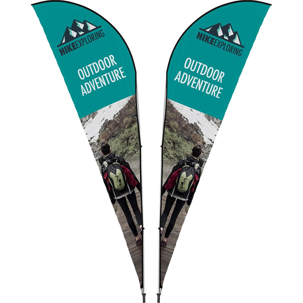 Legend 4M Sublimated Sharkfin Double-Sided Flying Banner - 1 complete unit - Print Fast Express