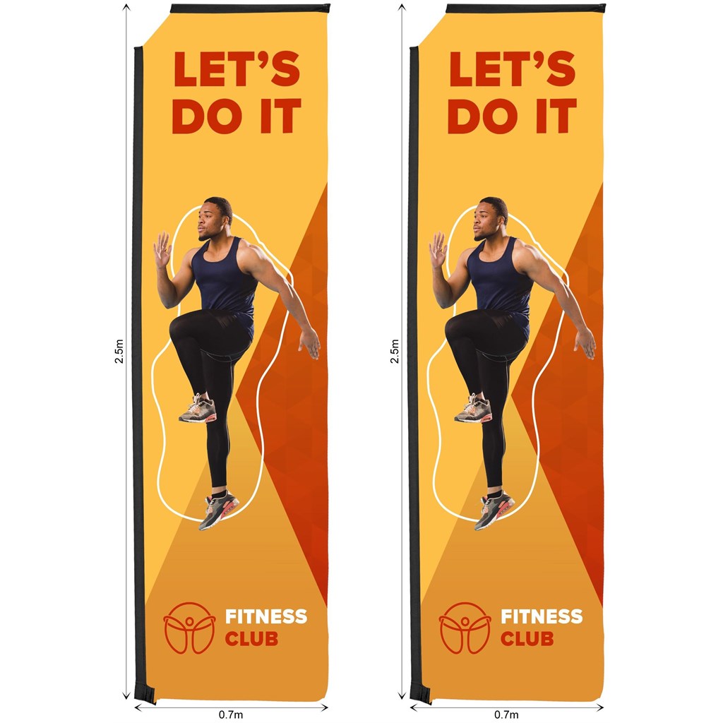 Legend 3m Sublimated Telescopic Flying Banner Skin - Set Of 2 (Excludes Hardware) - Print Fast Express