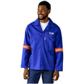 Artisan Premium 100% Cotton Jacket - Reflective Arms - Orange Tape custom branded with your logo by Print Fast Express