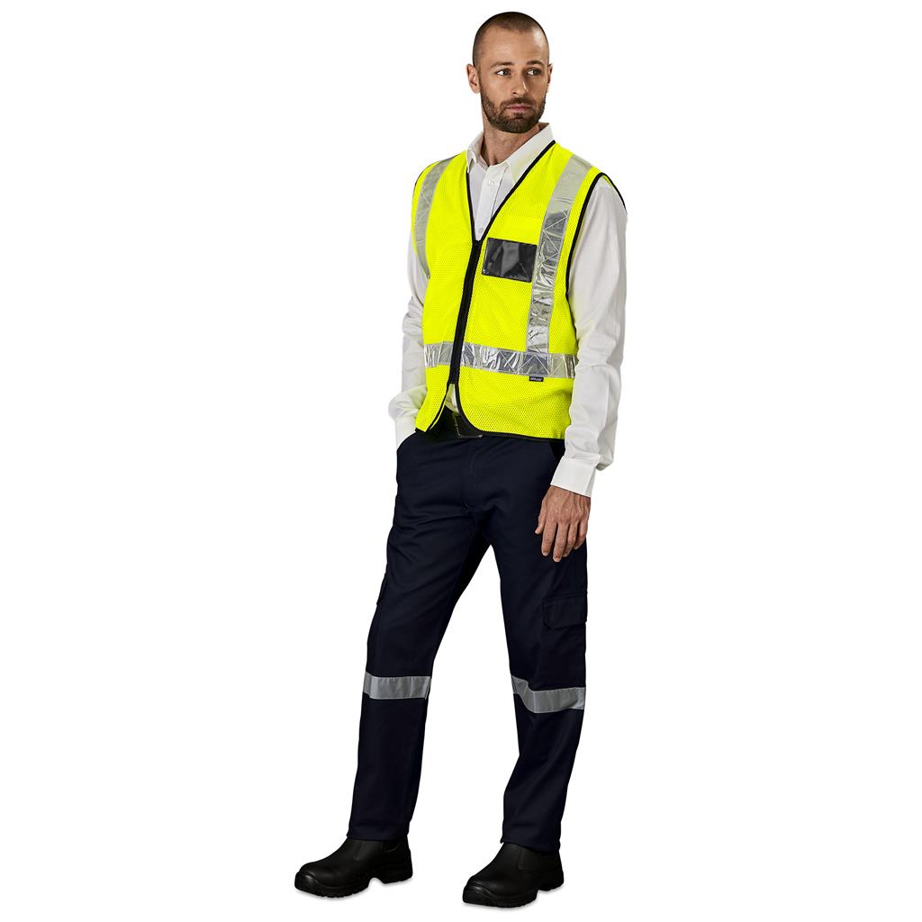 Airport Hi-Viz Reflective Full Zip Vest custom branded with your logo by Print Fast Express