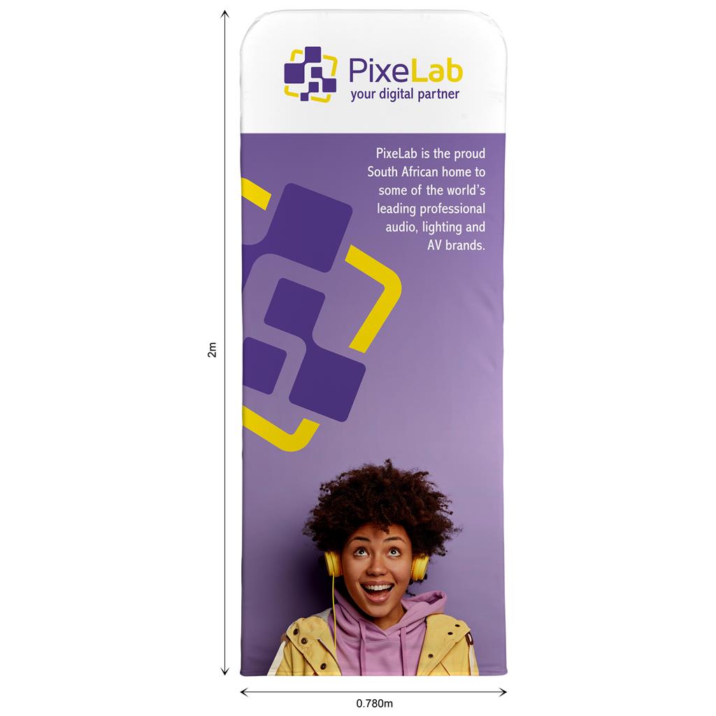 Double Sided Fabric Tube System Skin 0.8m custom branded with your logo by Print Fast Express