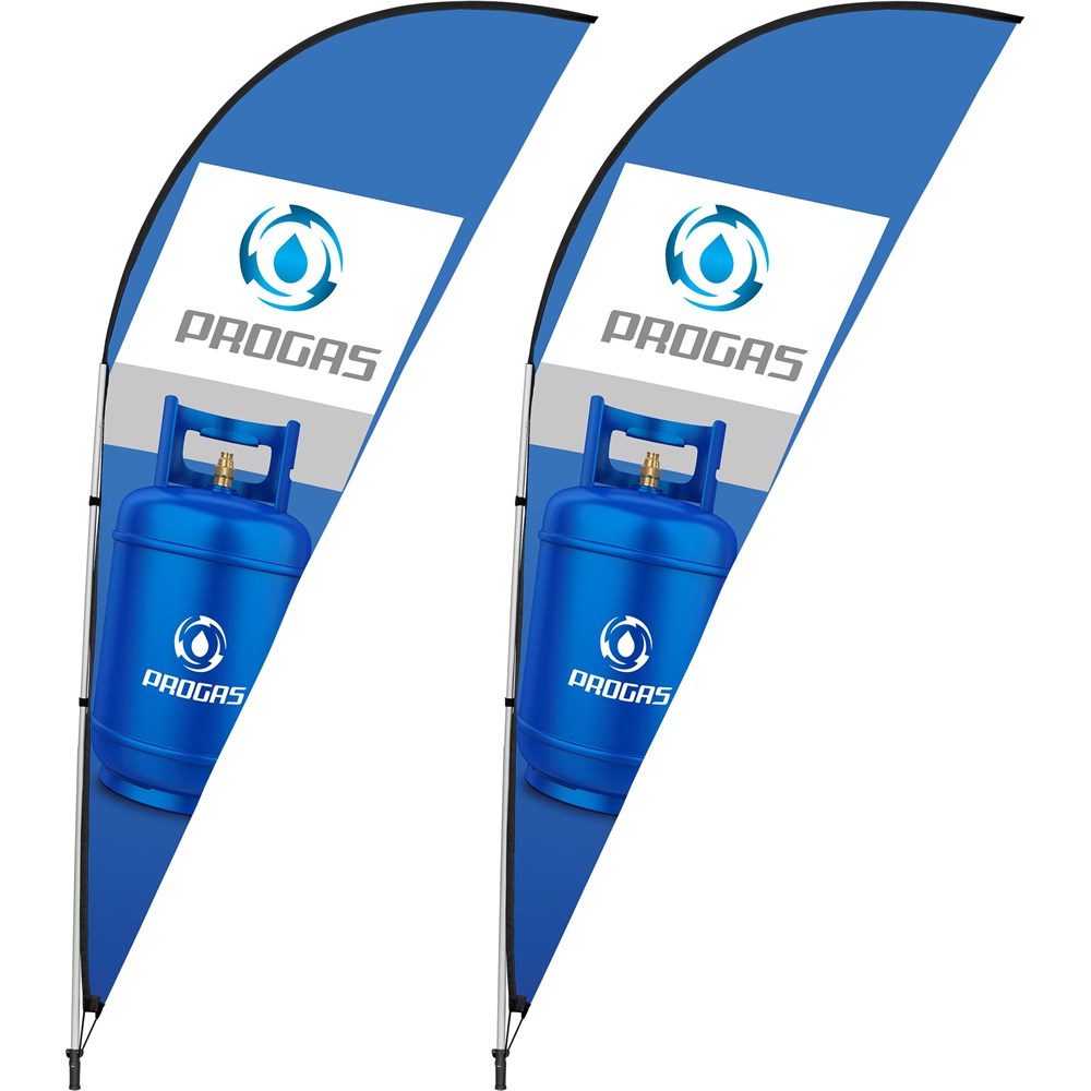 Legend 3m Sharkfin Flying Banner (Set of 2) custom branded with your logo by Print Fast Express