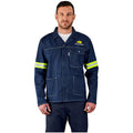 Cast Premium 100% Cotton Denim Jacket - Reflective Arms - Yellow Tape custom branded with your logo by Print Fast Express