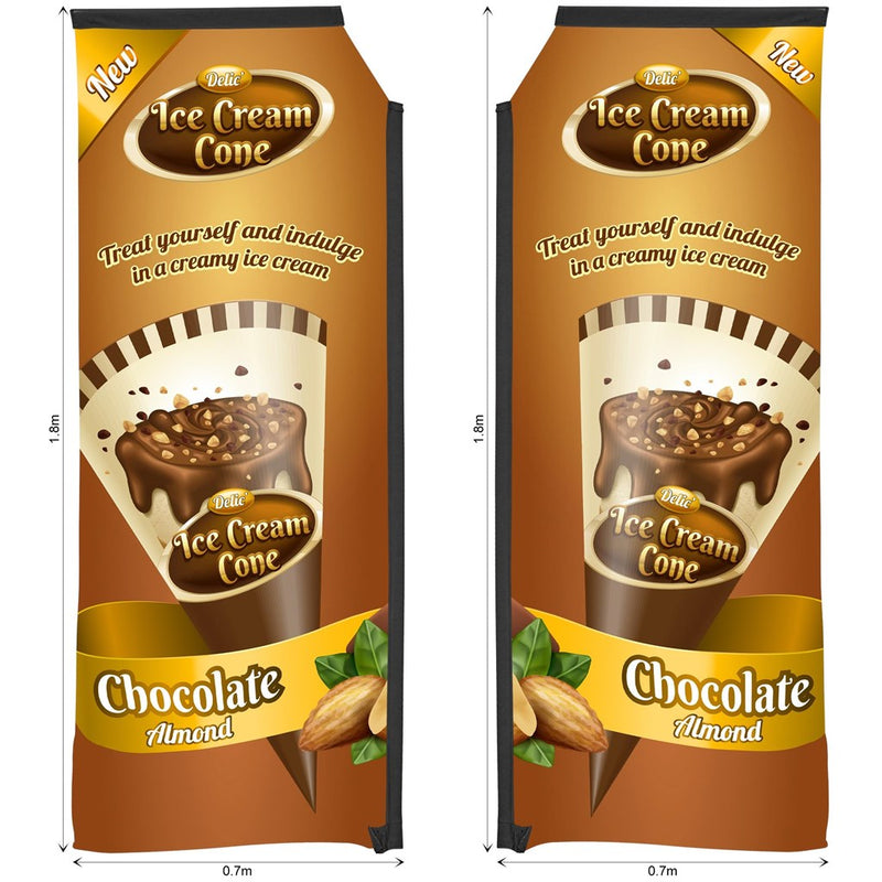 Legend 2m Sublimated Telescopic Double-Sided Flying Banner Skin (Excludes Hardware) - Print Fast Express