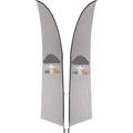 Legend 3M Sublimated Arcfin Double-Sided Flying Banner - 1 complete unit custom branded with your logo by Print Fast Express
