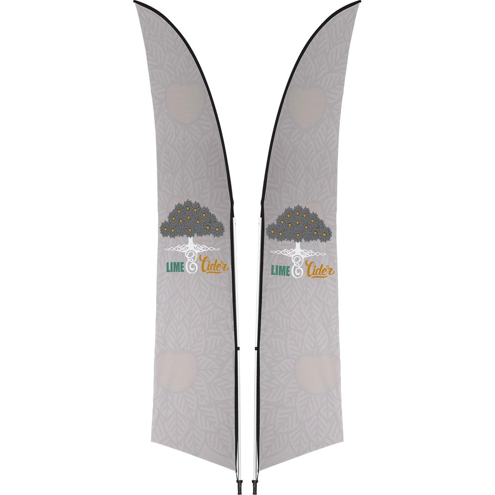 Legend 3M Sublimated Arcfin Double-Sided Flying Banner - 1 complete unit custom branded with your logo by Print Fast Express