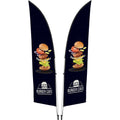 Legend 2M Sublimated Arcfin Double-Sided Flying Banner - 1 complete unit custom branded with your logo by Print Fast Express