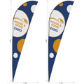 Legend 4m Sublimated Sharkfin Flying Banner Skin - Set Of 2 (Excludes Hardware) - Print Fast Express