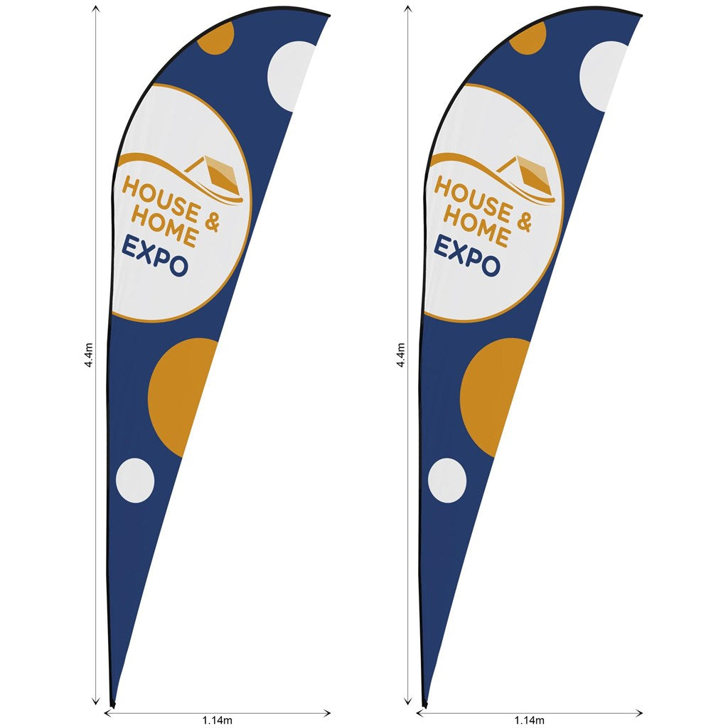 Legend 4m Sublimated Sharkfin Flying Banner Skin - Set Of 2 (Excludes Hardware) - Print Fast Express