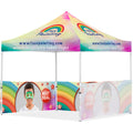 Coated Steel Sublimated Gazebo 3m x 3m - 3 Half-Wall Skins custom branded with your logo by Print Fast Express