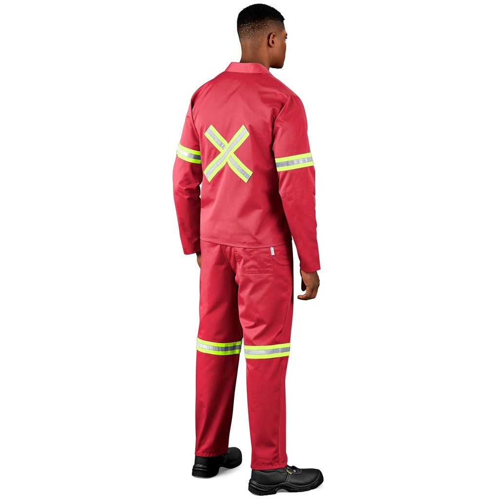 Trade Polycotton Conti Suit - Reflective Arms, Legs & Back - Yellow Tape custom branded with your logo by Print Fast Express