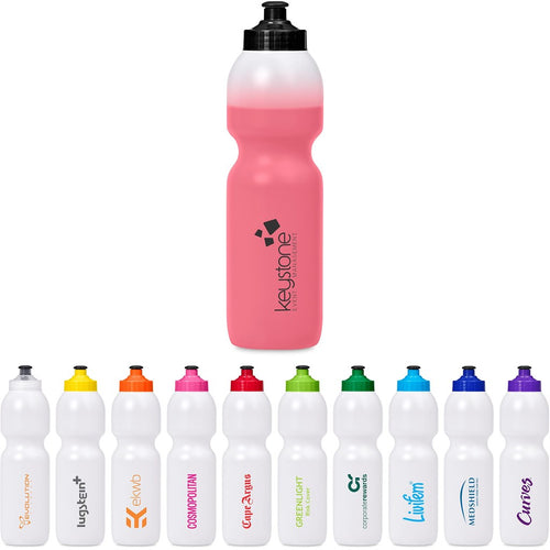 Alpine Plastic Water Bottle - 800ml custom branded with your logo by Print Fast Express