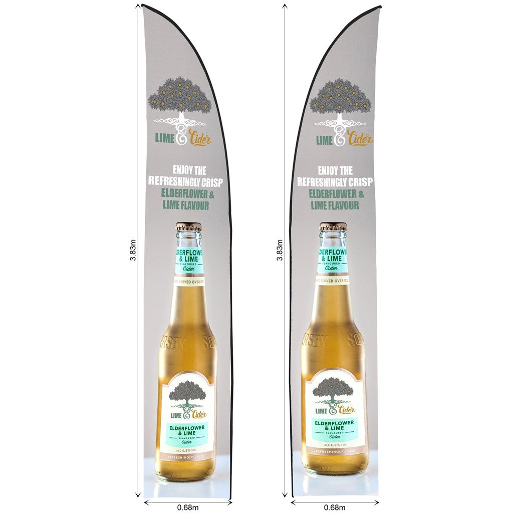 Legend 3m Sublimated Arcfin Double-Sided Flying Banner Skin (Excludes Hardware) - Print Fast Express