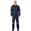 Vintage 100% Cotton Denim Conti Suit - Reflective Arms & Legs - Orange Tape - Print Fast Express