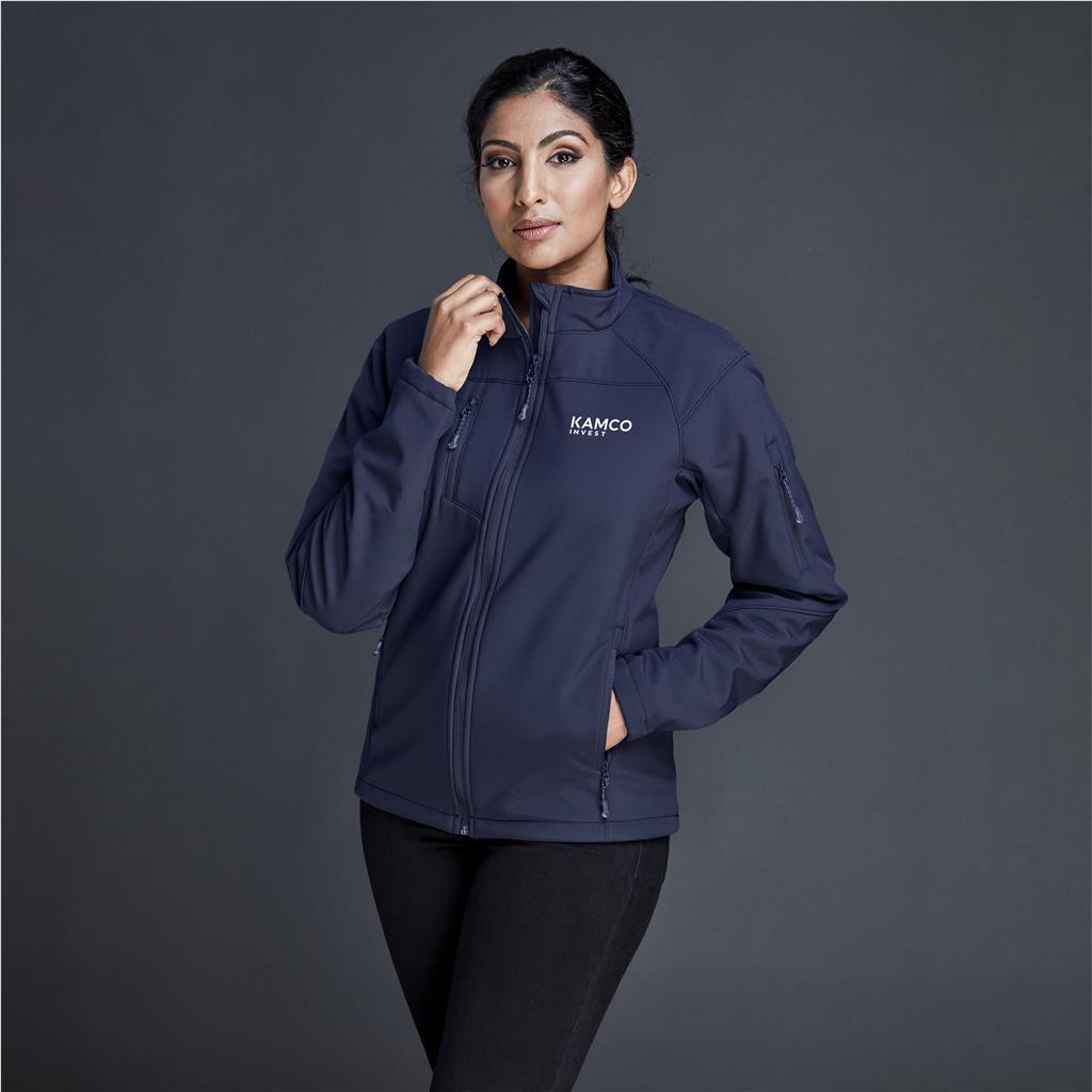 Ladies Alex Varga Elysium Softshell Jacket custom branded with your logo by Print Fast Express
