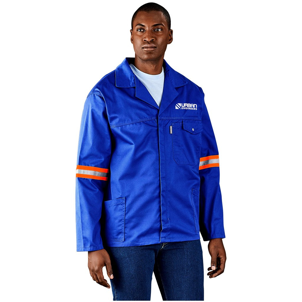 Site Premium Polycotton Jacket - Reflective Arms - Orange Tape custom branded with your logo by Print Fast Express
