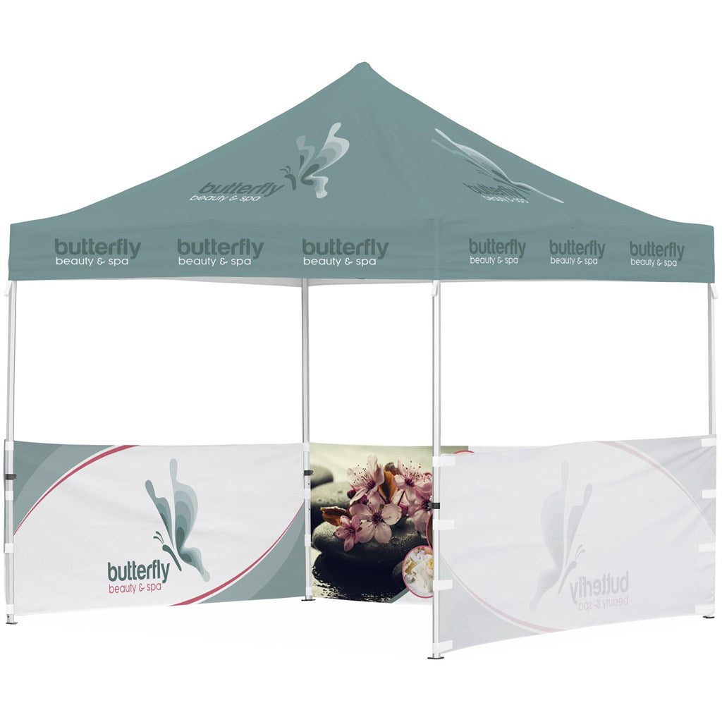 Ovation Sublimated Gazebo 3m X 3m - 3 Half-Wall Skins custom branded with your logo by Print Fast Express