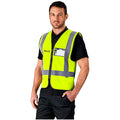 Direction En4 Hi-Viz Reflective Full Zip Vest custom branded with your logo by Print Fast Express