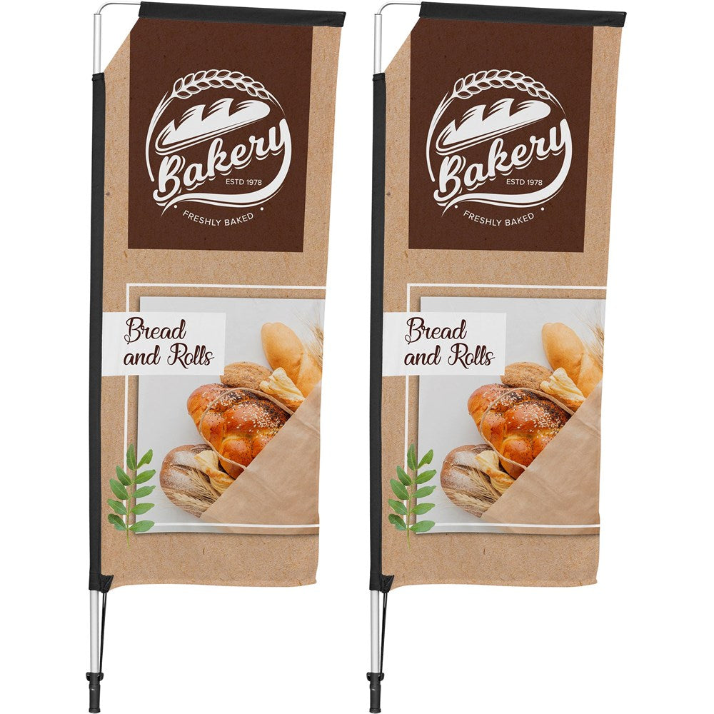 Legend 2m Telescopic Flying Banner (Set of 2) custom branded with your logo by Print Fast Express